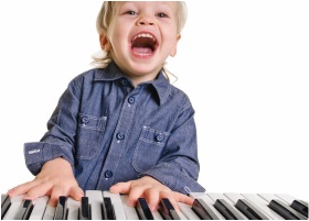 Boy Laughing Playing Face On